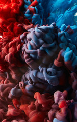 Color drop in water. Abstract background