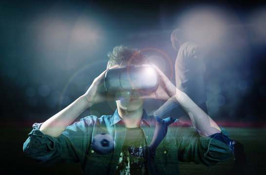 Computerspiele mit virtual reality-brille  