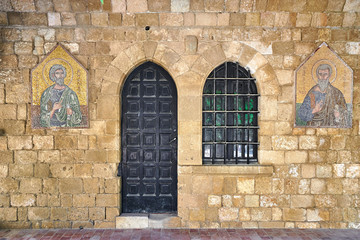 Door to the hermit cell in Filerimos Monastery on Rhodes Island