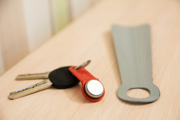 Background of the keys to the apartment