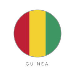 Guinea flag round circle vector icon
