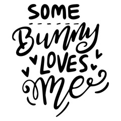 Easter hand written phrase. Modern brush calligraphy. Vector isolated illustration on white background