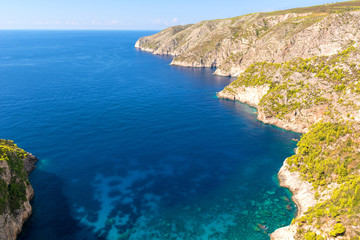 Fototapeta premium View of beautiful coastline in Porto Schiza on Zakynthos island. Greece.