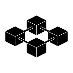 Blockchain Icon. Vector Simple Minimal 96x96 Pictogram