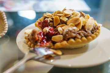 Delicious raspberry almond pasty