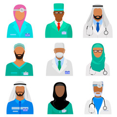 Arab medical staff set