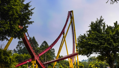 Roller coaster in the playground