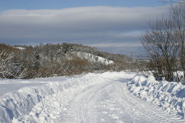 Obraz premium Winter in Poland, Bieszczady mountains