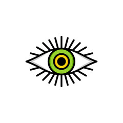 one eye of god religious sign symbol logo logotype