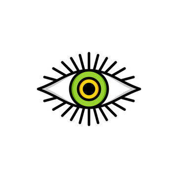 one eye of god religious sign symbol logo logotype