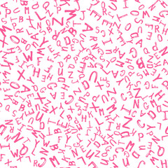 Vector random seamless pattern grunge letters.