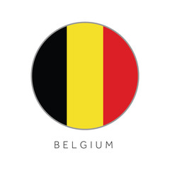 Fototapeta premium Belgium flag round circle vector icon