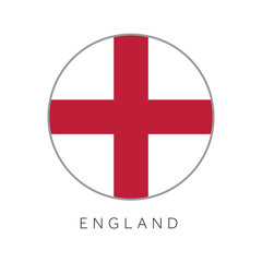 England flag round circle vector icon