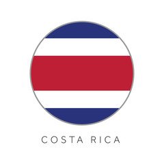 Costa Rica flag round circle vector icon