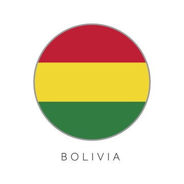 Bolivia flag round circle vector icon
