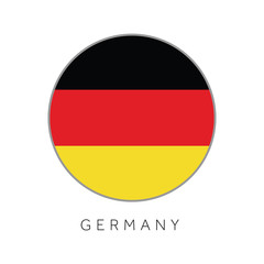 Germany flag round circle vector icon