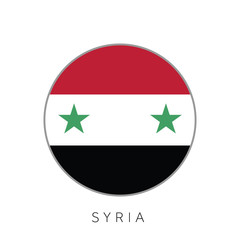 Syria flag round circle vector icon