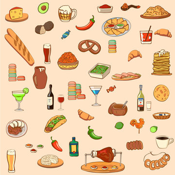 Set of food Icons