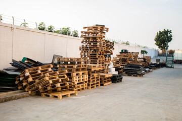 The old wood pallets, Stacks of old pallets