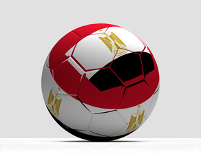 Egypt egyptian soccer football ball 3d rendering isolated