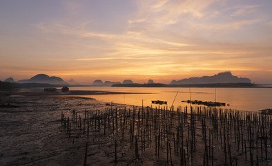 Scene of sunrise at Sam-Chong-Tai