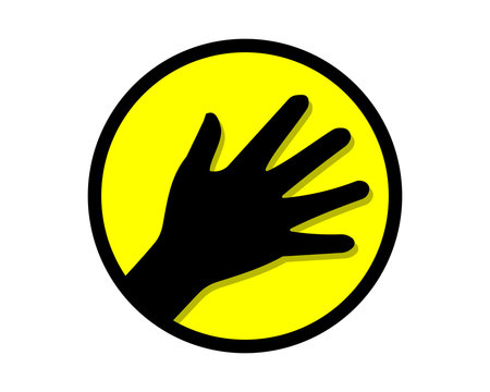 high five silhouette pattern image vector icon