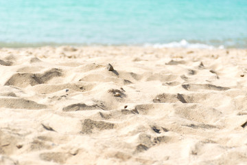 Sea and beach in summer with a holiday.