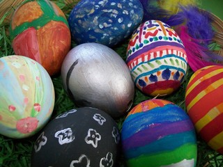 ostereier, bunt, ostern, bemalen