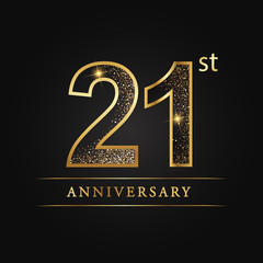 anniversary,aniversary, twenty-one years anniversary celebration logotype. 21st anniversary logo. twenty-one years. - obrazy, fototapety, plakaty