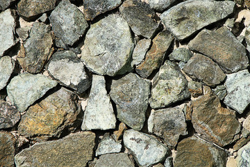 Texture: Fragment wall of large rough stones.