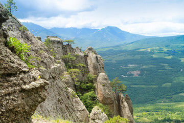 Fototapeta na wymiar Mountain view Demerdzhy ghost valley Crimea