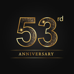 Fototapeta premium anniversary, aniversary, fifty-three years anniversary celebration logotype. 53rd anniversary logo.