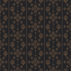 Seamless Damask Wallpaper Vector Art