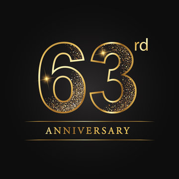 anniversary, aniversary, sixty-three years anniversary celebration logotype. 63rd anniversary logo.