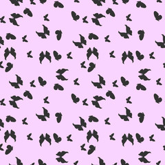 Obraz na płótnie Canvas seamless butterfly pattern vector illustration