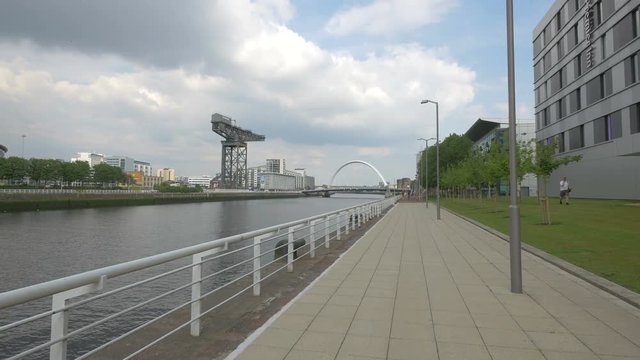 A quay of the Clyde River, Glasgow