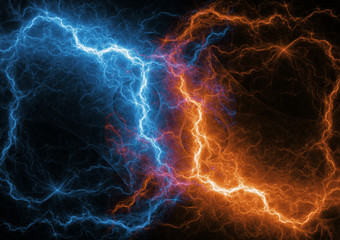 Fire and ice fractal lightning, plasma and energy lightning