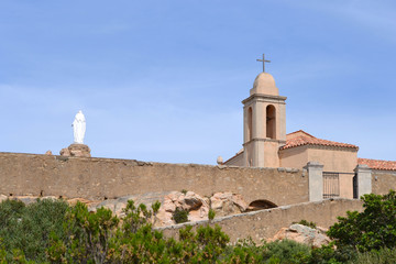 Fototapeta na wymiar Notre Dame de la Serra Calvi, Haute-Corse, Ile de Beauté, France