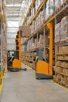 Two Forklifts Warehouse