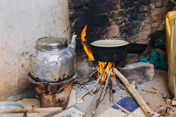 cooking place in Uganda, Africa