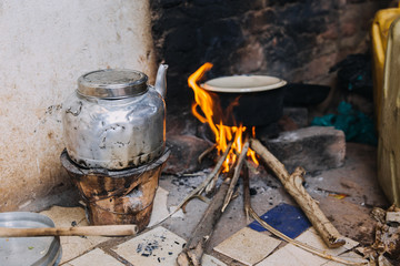 cooking place in Uganda, Africa