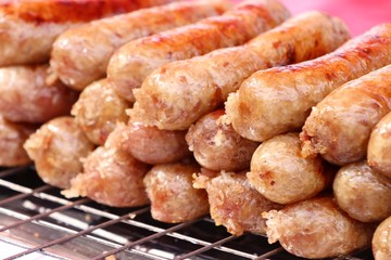 BBQ sausages street food