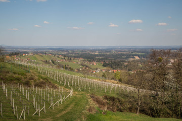 Panorama von St Stefan ob Stainz in der Weststeiermark, sowie Greisdorf