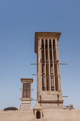wind towers in Yazd Iran