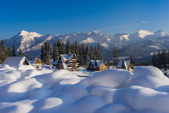 Tatry z polany Głod&oacute;wka