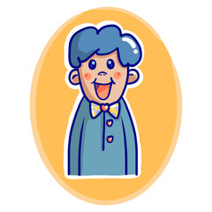 Happy vector character