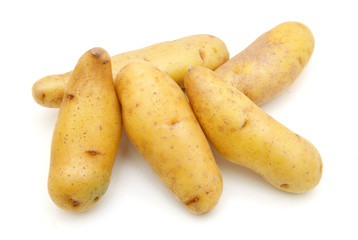 Heap of potato isolated on the white background