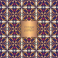 Abstract geometric retro seamless pattern. Vector background.