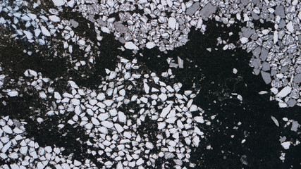 Pieces of ice over the Baltic sea
