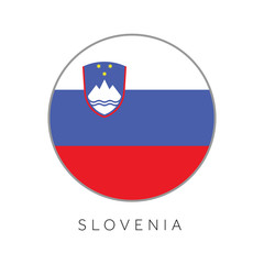 Slovenia flag round circle vector icon